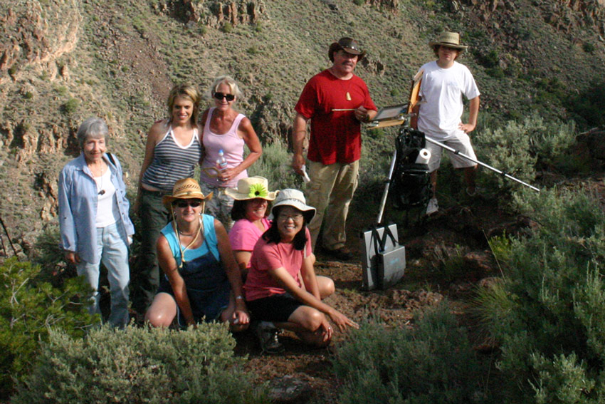 Image: The class participants with Rich Gallego, our instructor, over the Rio Grande