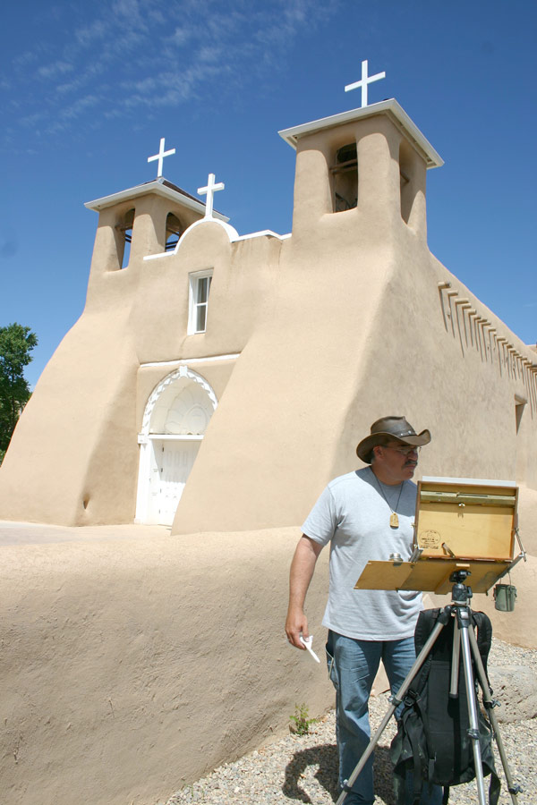 Image: at San Francisco de Assis church in Ranchos de Taos