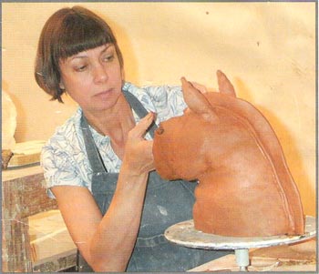 Clickable Image: Equine Clay Sculpture, art workshop