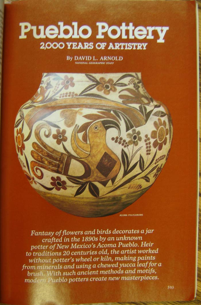 Image: National Geographic 1982, Pueblo Pottery