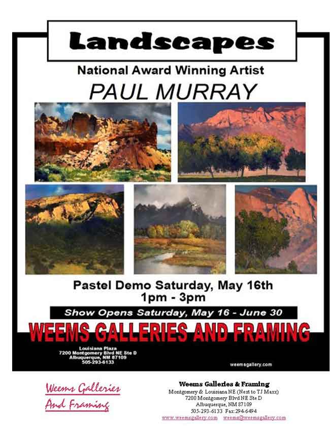Image: Paul Murray Fine artist, demo and show in albuquerque, NM, May 16, 2015