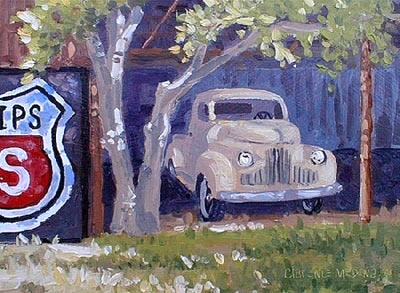Image: Classic Trucks in the Landscape Painting Class Workshop Clarence Medina
